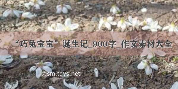 “巧兔宝宝”诞生记_900字_作文素材大全