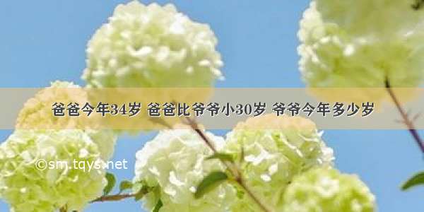 爸爸今年34岁 爸爸比爷爷小30岁 爷爷今年多少岁