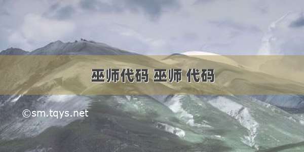 巫师代码 巫师 代码