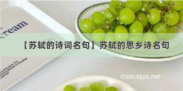 【苏轼的诗词名句】苏轼的思乡诗名句