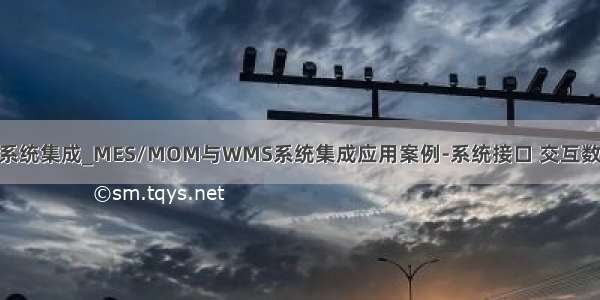 scada系统集成_MES/MOM与WMS系统集成应用案例-系统接口 交互数据分析