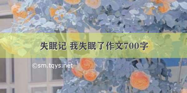 失眠记 我失眠了作文700字