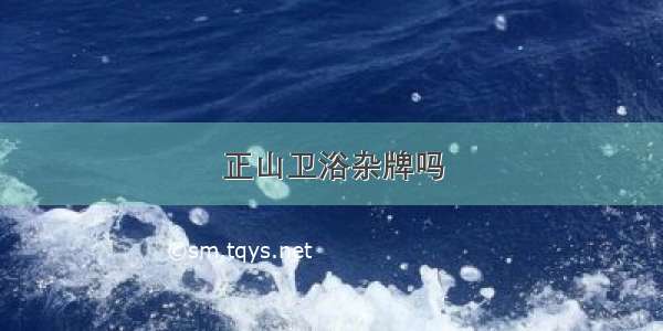 正山卫浴杂牌吗