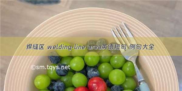 焊缝区 welding-line area英语短句 例句大全