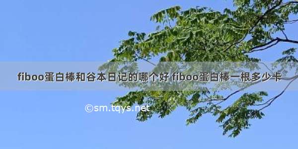 fiboo蛋白棒和谷本日记的哪个好 fiboo蛋白棒一根多少卡