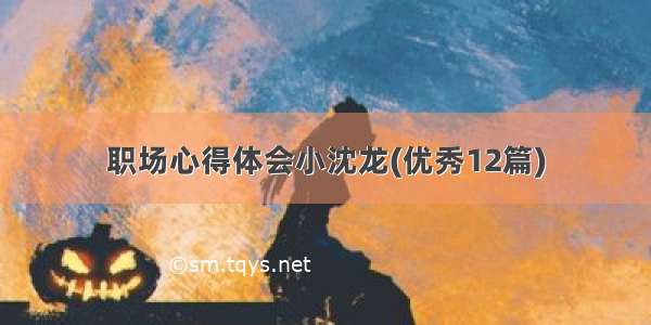 职场心得体会小沈龙(优秀12篇)