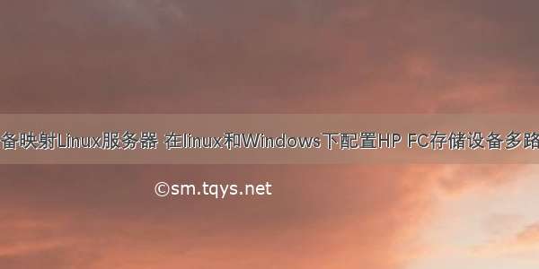 存储设备映射Linux服务器 在linux和Windows下配置HP FC存储设备多路径驱动