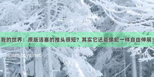 我的世界：原版活塞的推头很短？其实它还能像蛇一样自由伸展！