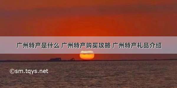 广州特产是什么 广州特产购买攻略 广州特产礼品介绍