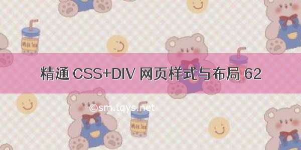 精通 CSS+DIV 网页样式与布局 62