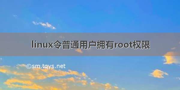 linux令普通用户拥有root权限