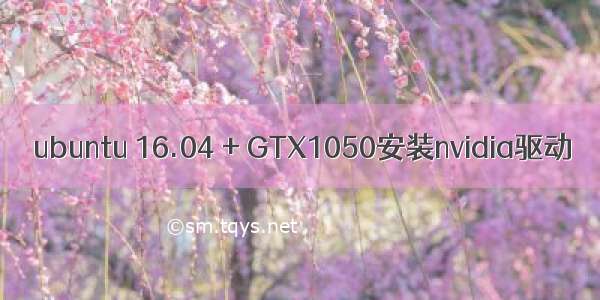 ubuntu 16.04 + GTX1050安装nvidia驱动