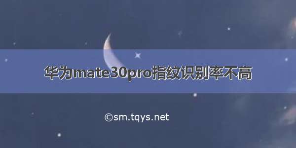 华为mate30pro指纹识别率不高