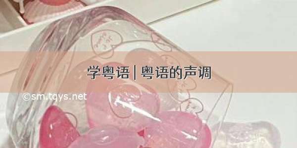 学粤语 | 粤语的声调