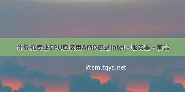 计算机专业CPU应该用AMD还是Intel – 服务器 – 前端
