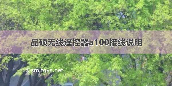 品硕无线遥控器a100接线说明