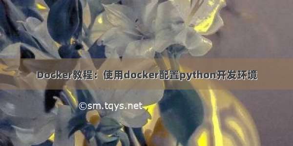 Docker教程：使用docker配置python开发环境