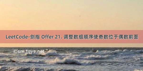 LeetCode-剑指 Offer 21. 调整数组顺序使奇数位于偶数前面