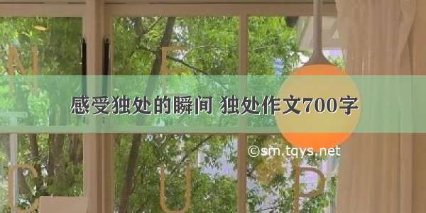 感受独处的瞬间 独处作文700字