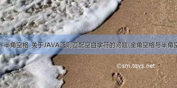 java 半角空格_关于JAVA正则匹配空白字符的问题(全角空格与半角空格)