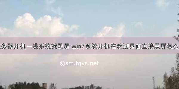 服务器开机一进系统就黑屏 win7系统开机在欢迎界面直接黑屏怎么办