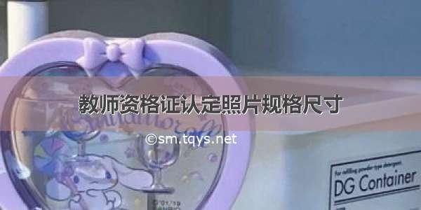 教师资格证认定照片规格尺寸