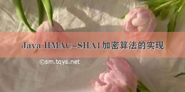 Java HMAC-SHA1加密算法的实现