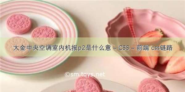 大金中央空调室内机报p2是什么意 – CSS – 前端 css链路