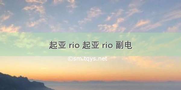 起亚 rio 起亚 rio 副电