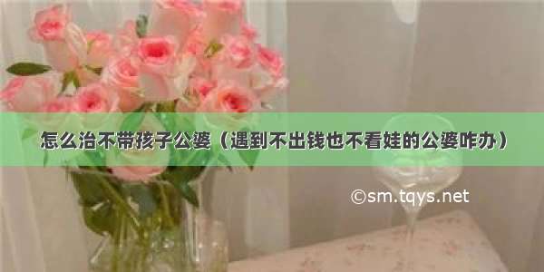 怎么治不带孩子公婆（遇到不出钱也不看娃的公婆咋办）