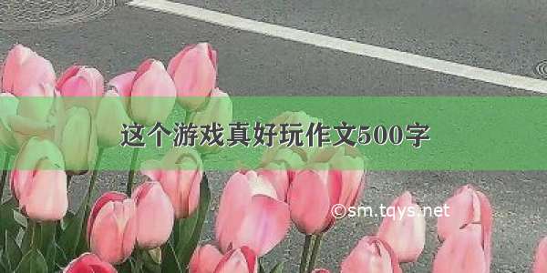 这个游戏真好玩作文500字