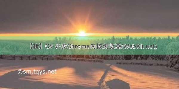 【转】C# 开发Chrome内核浏览器(WebKit.net)