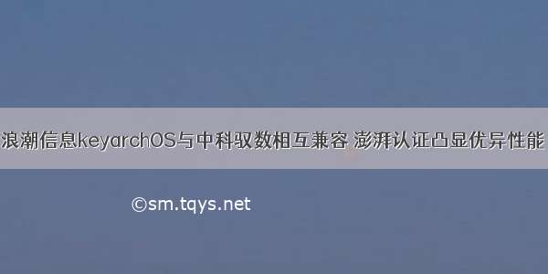 浪潮信息keyarchOS与中科驭数相互兼容 澎湃认证凸显优异性能