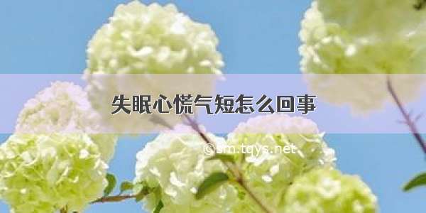 失眠心慌气短怎么回事