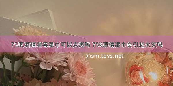 75度酒精消毒湿巾可以点燃吗 75%酒精湿巾会引起火灾吗