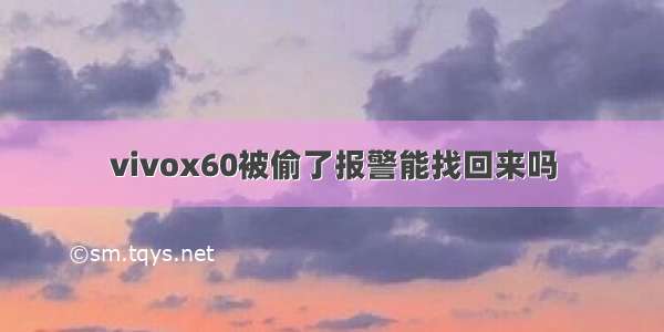 vivox60被偷了报警能找回来吗