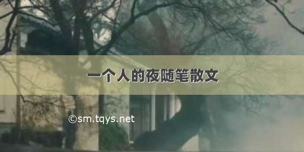 一个人的夜随笔散文