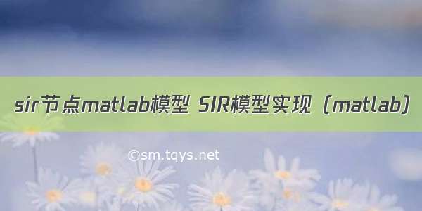 sir节点matlab模型 SIR模型实现（matlab）