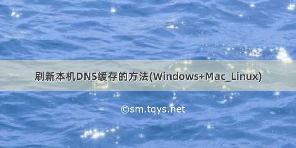 刷新本机DNS缓存的方法(Windows+Mac_Linux)