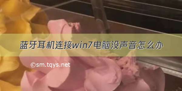 蓝牙耳机连接win7电脑没声音怎么办