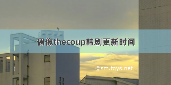 偶像thecoup韩剧更新时间