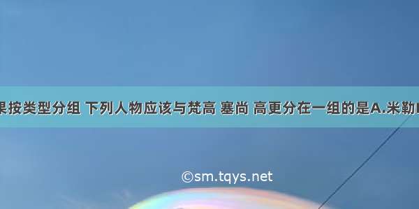 单选题如果按类型分组 下列人物应该与梵高 塞尚 高更分在一组的是A.米勒B.列宾C.马