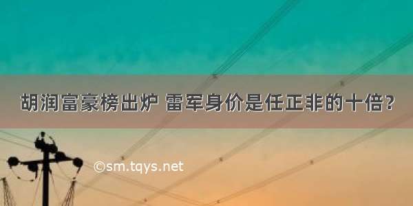 胡润富豪榜出炉 雷军身价是任正非的十倍？