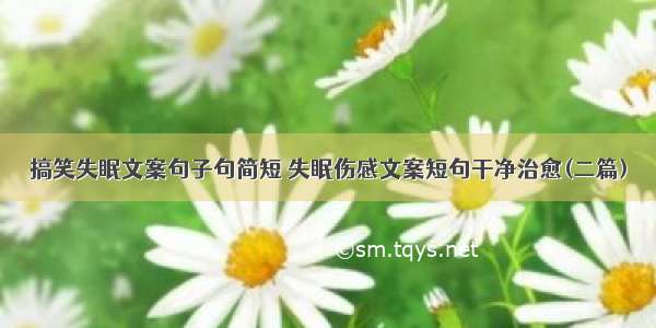 搞笑失眠文案句子句简短 失眠伤感文案短句干净治愈(二篇)