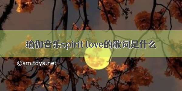 瑜伽音乐spirit love的歌词是什么