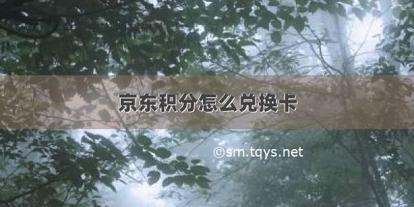 京东积分怎么兑换卡