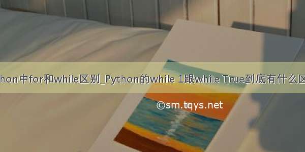 python中for和while区别_Python的while 1跟while True到底有什么区别?