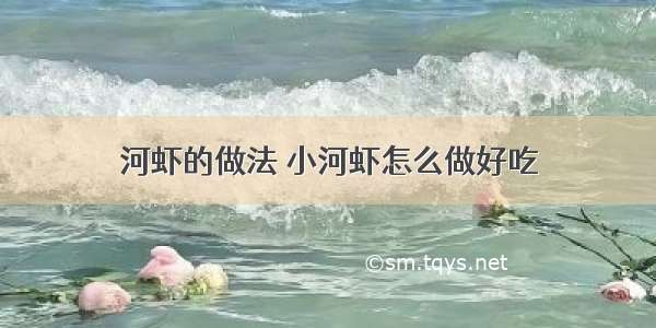 河虾的做法 小河虾怎么做好吃