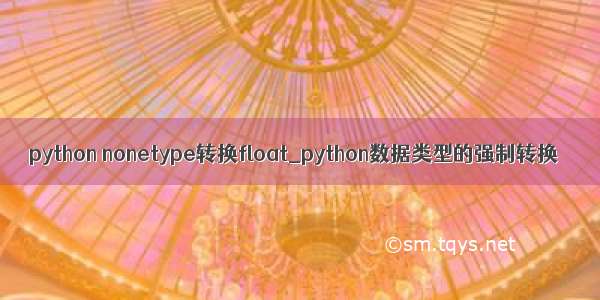 python nonetype转换float_python数据类型的强制转换