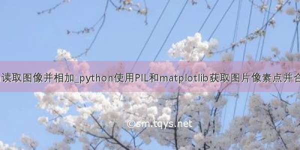 python读取图像并相加_python使用PIL和matplotlib获取图片像素点并合并解析